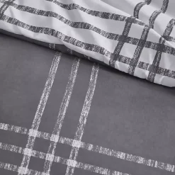 Discount Kirklands Home Gray Plaid Dayton 3-pc. King Comforter Set