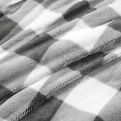 Discount Kirklands Home Gray Plaid Faux Fur 3-pc. Full/Queen Comforter Set