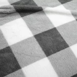 Best Kirklands Home Gray Plaid Faux Fur 3-pc. King Comforter Set