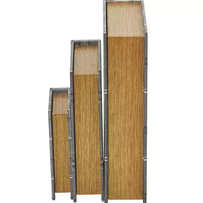 Sale Kirklands Home Plaid Faux Leather Book Boxes, Set of 3 Gray