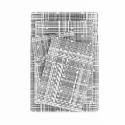 New Kirklands Home Plaid Polka Dot 3-pc. Twin Sheet Set Gray