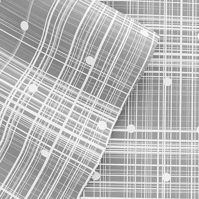 New Kirklands Home Plaid Polka Dot 3-pc. Twin Sheet Set Gray