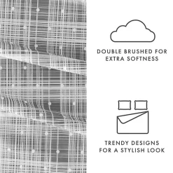 New Kirklands Home Plaid Polka Dot 3-pc. Twin Sheet Set Gray