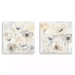 Sale Kirklands Home Poppy Garden 2-pc. Canvas Art Set, 30x30 in. Gray