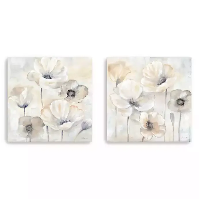 Online Kirklands Home Poppy Garden 2-pc. Canvas Art Set, 40x40 in. Gray
