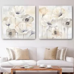 Online Kirklands Home Poppy Garden 2-pc. Canvas Art Set, 40x40 in. Gray
