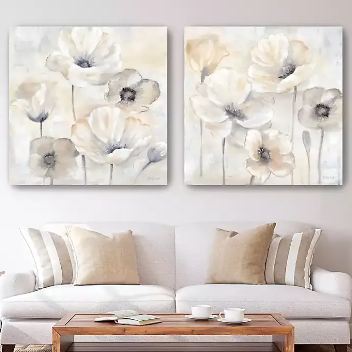 Online Kirklands Home Poppy Garden 2-pc. Canvas Art Set, 40x40 in. Gray