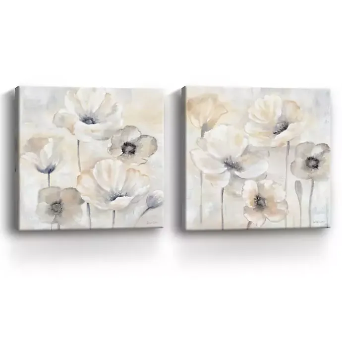 Online Kirklands Home Poppy Garden 2-pc. Canvas Art Set, 40x40 in. Gray
