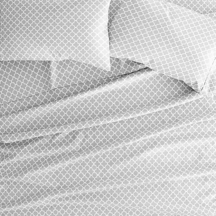 Outlet Kirklands Home Quatrefoil 4-pc. Queen Sheet Set Gray