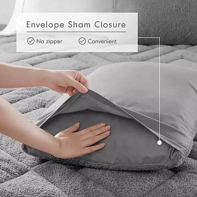 Hot Kirklands Home Quilted Teddy 3-pc. Full/Queen Comforter Set Gray