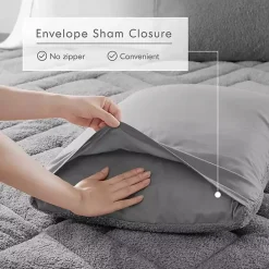 Hot Kirklands Home Quilted Teddy 3-pc. King Comforter Set Gray