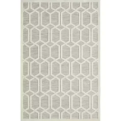 Best Kirklands Home Gray Raised Honeycomb Indoor/Outdoor Area Rug, 7x9