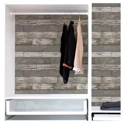 Discount Kirklands Home Gray Reclaimed Wood Peel & Stick Wallpaper