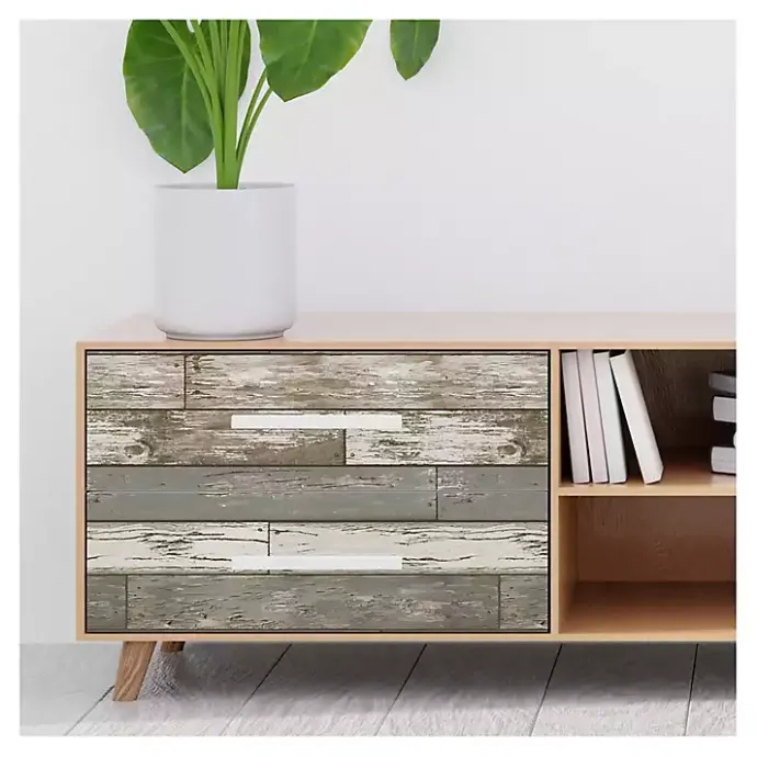 Discount Kirklands Home Gray Reclaimed Wood Peel & Stick Wallpaper