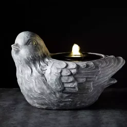 Sale Kirklands Home Resin Bird Outdoor Fountain Gray