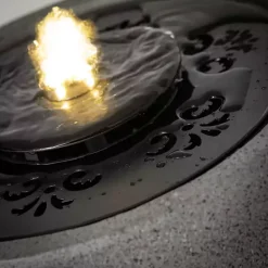 Best Kirklands Home Resin Pedestal Outdoor Fountain, 13 in. Gray