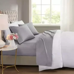 New Kirklands Home Rich Cooling Cotton Queen Sheet Set Gray