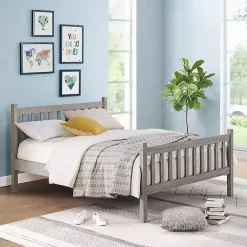 Clearance Kirklands Home Rustic Spindleback Full Bed Frame Gray
