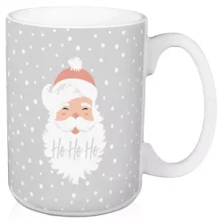 Sale Kirklands Home Gray Santa Mugs, Set of 2