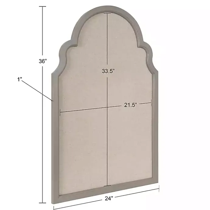 Hot Kirklands Home Scalloped Arch Fabric Pinboard Gray