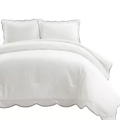 Outlet Kirklands Home Gray Scalloped Edge 3-pc. King Comforter Set