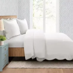 Outlet Kirklands Home Gray Scalloped Edge 3-pc. King Comforter Set