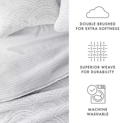 Hot Kirklands Home Gray Scalloped Reversible 2-pc. Twin Quilt Set