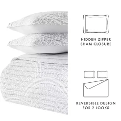 Hot Kirklands Home Gray Scalloped Reversible 2-pc. Twin Quilt Set