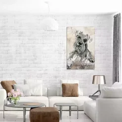 Outlet Kirklands Home Schnauzer Canvas Art Print Gray