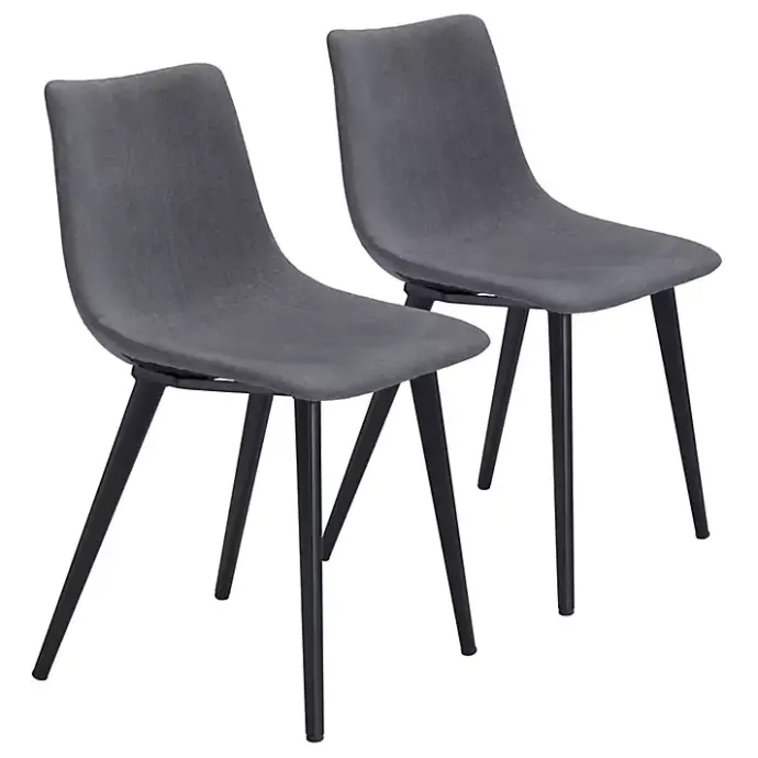 Sale Kirklands Home Scooped Daniel Dining Chairs, Set of 2 Gray
