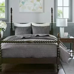 Online Kirklands Home Serene Quilted 3-pc. King Coverlet Set Gray
