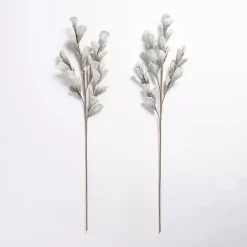 Best Kirklands Home Shell Leaf Stems, Set of 2 Gray