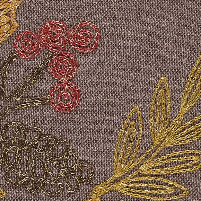 Online Kirklands Home Gray Shimmer Leaves 2-pc. Harvest Pillow Cover Set