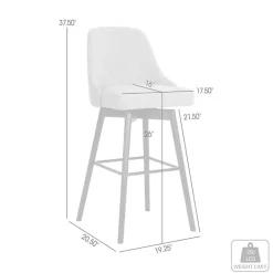 New Kirklands Home Sicily Swivel Counter Stool Gray