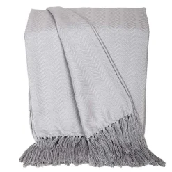 Best Kirklands Home Simple Chevron Tassel Throw Gray