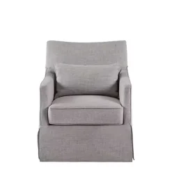 Discount Kirklands Home Skirted Swivel Martha Stewart Accent Chair Gray