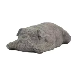 Clearance Kirklands Home Sleeping Bulldog Outdoor Statue Gray