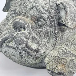 Clearance Kirklands Home Sleeping Bulldog Outdoor Statue Gray