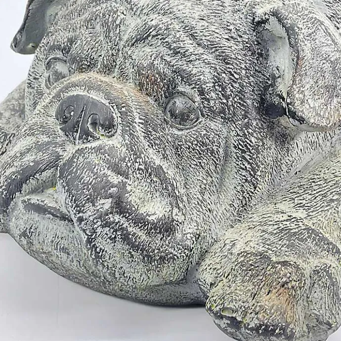 Clearance Kirklands Home Sleeping Bulldog Outdoor Statue Gray
