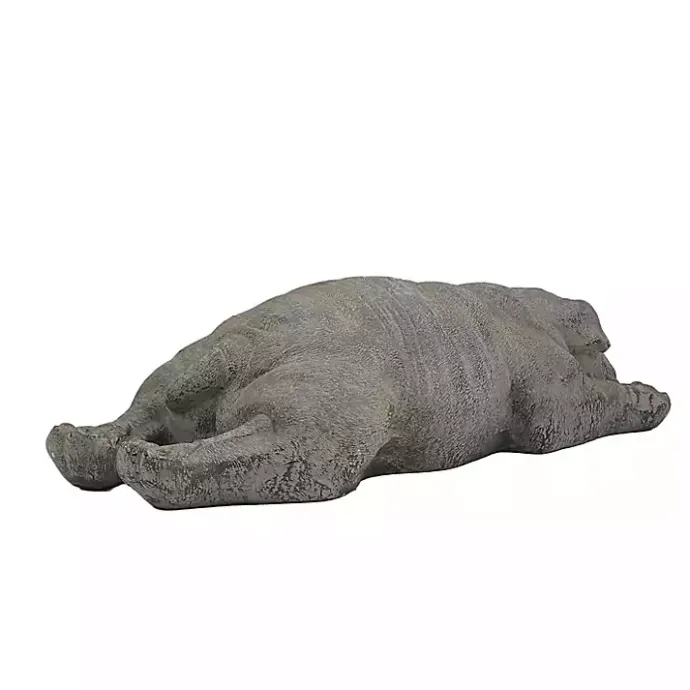 Clearance Kirklands Home Sleeping Bulldog Outdoor Statue Gray