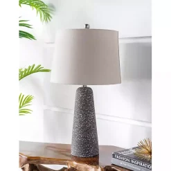 Sale Kirklands Home Gray Speckled Stone Table Lamp Tan