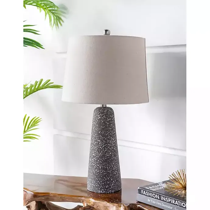 Sale Kirklands Home Gray Speckled Stone Table Lamp Tan