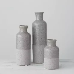 Hot Kirklands Home Speckled Vases, Set of 3 Gray