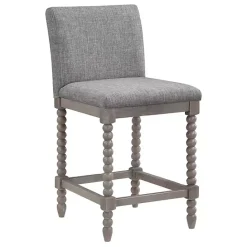 New Kirklands Home Spindle Legs Counter Stool Gray
