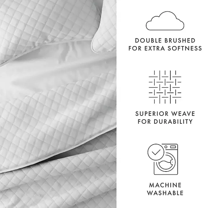 Outlet Kirklands Home Stitched Diamond 2-pc. Twin Quilt Set Gray