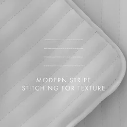 Online Kirklands Home Stitched Stripes 3-pc. Queen Quilt Set Gray