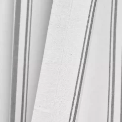 Outlet Kirklands Home Stripe Farmhouse Curtain Panel Set, 95 in. Gray