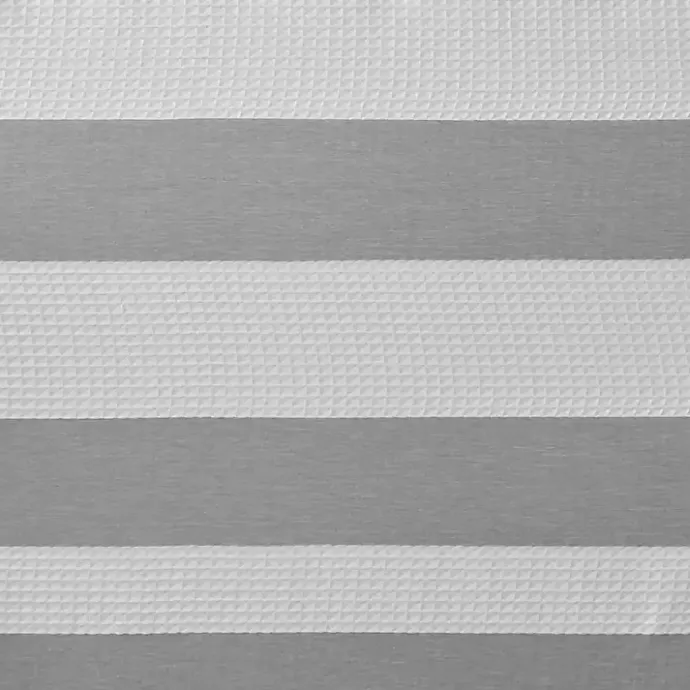 Best Kirklands Home Stripe Waffle Weave Shower Curtain Gray