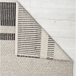 Best Kirklands Home Gray Striped Border Area Rug