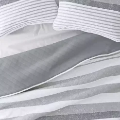 Discount Kirklands Home Gray Striped Reversible 2-pc. Twin Quilt Set
